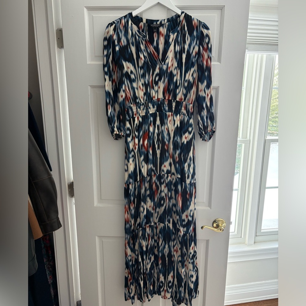 Liverpool Blue and Orange Maxi Dress - Picture 5 of 6